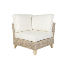 Pebble wicker cane rattan conservatory furniture corner chair