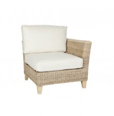 Pebble wicker cane rattan conservatory furniture end chair 1
