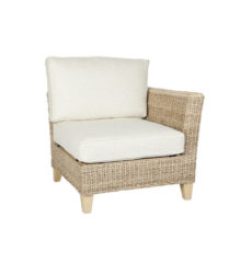 Pebble wicker cane rattan conservatory furniture end chair 1