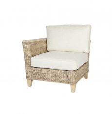 Pebble wicker cane rattan conservatory furniture end chair