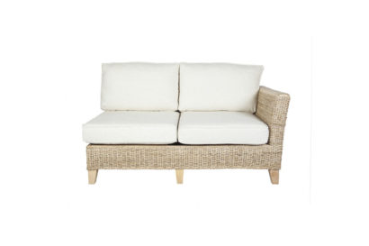 Pebble wicker-cane-rattan-conservatory furniture sofa left arm