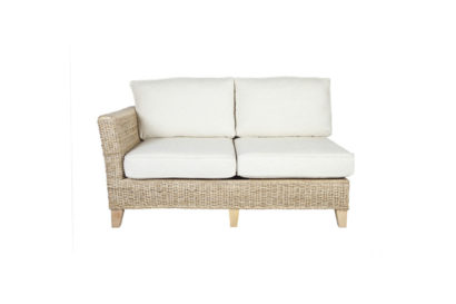 Pebble wicker-cane-rattan-conservatory furniture sofa right arm