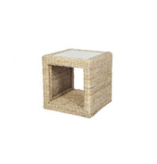 Pebble wicker cane rattan conservatory furniture square Side table