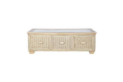 Surf-wicker-cane-rattan-conservatory furniture coffee table 3 drawers
