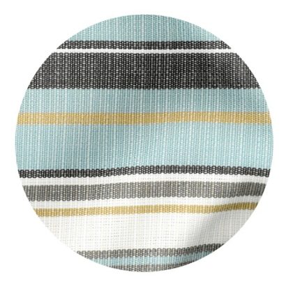 Teal outdoor striped fabric